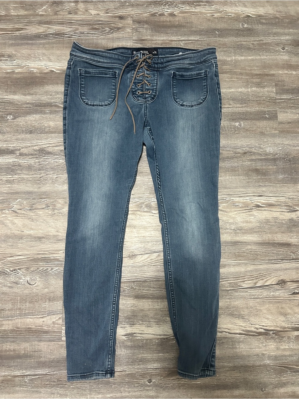 Hollister Lace-Up Dark Blue Jeggings